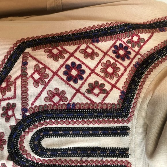 Soft Knit Sweatshirt with Embroidery - Picture 2 of 4